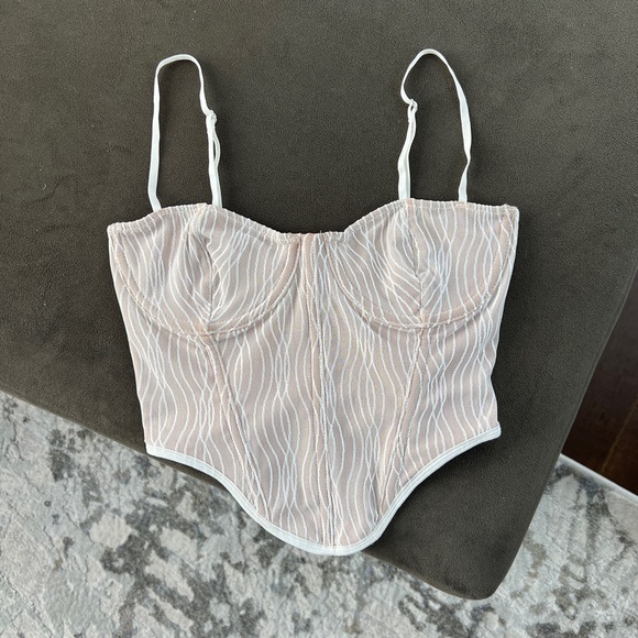 White Fox Boutique Take A Chance Bustier / Corset top - White - Picture 1 of 3